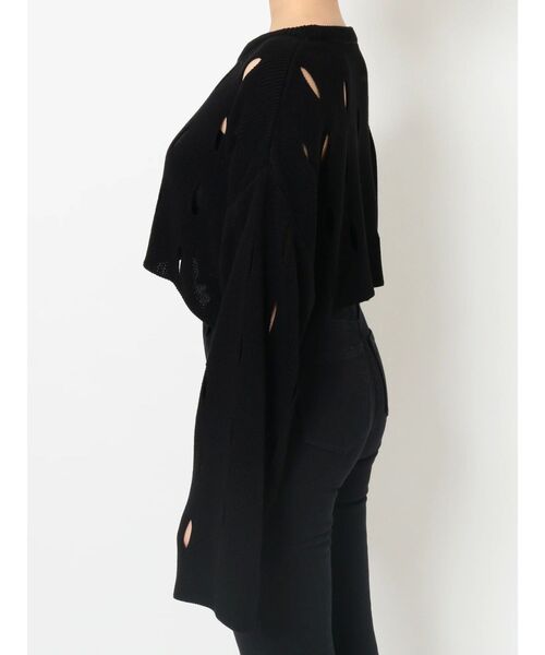 MURUA(ムルーア)の「クロップドメッシュニット(ニット/セーター・レディース・ブラック/カーキ・FREE)」の13枚目の写真