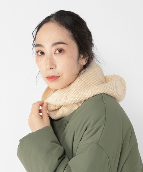 studio CLIP（スタディオクリップ）の「ニットバラクラバ（ストール/ショール・レディース・ブラック/ブラウン/アイボリー・FREE）」の3枚目の写真