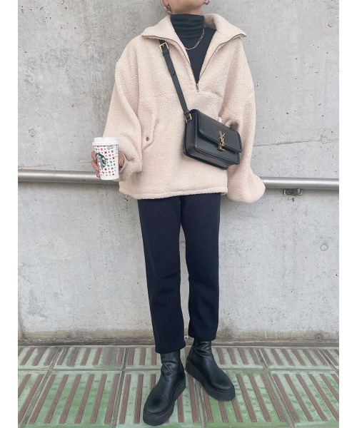 HEILIS（ヘイリス）の「アルパカタッチニットパンツ / ニットパンツ ジョガーパンツ（その他パンツ・レディース・キャメル/ピンク/ブラック・FREE）」の2枚目の写真