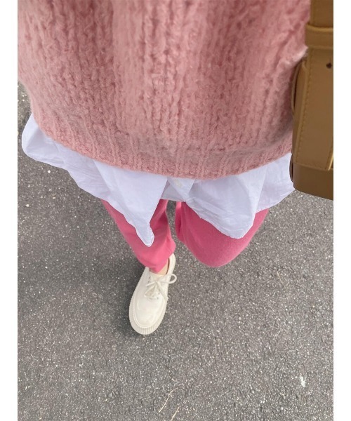 HEILIS（ヘイリス）の「アルパカタッチニットパンツ / ニットパンツ ジョガーパンツ（その他パンツ・レディース・キャメル/ピンク/ブラック・FREE）」の8枚目の写真
