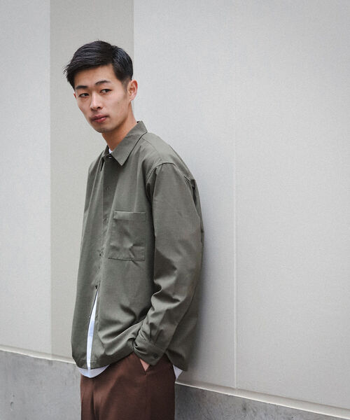 BEAMS（ビームス）の「BEAMS / Reflax（R）ミニレギュラー ルーズシャツ（シャツ/ブラウス・メンズ・オリーブ/ベージュ/イエロー・S/M/L/XL）」の9枚目の写真