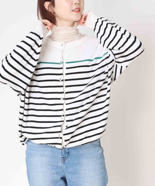 Jines(ジネス)の「シアーテレコ インナータートルプルオーバー(Tシャツ/カットソー・レディース・ブラック/ベージュ・38)」の7枚目の写真