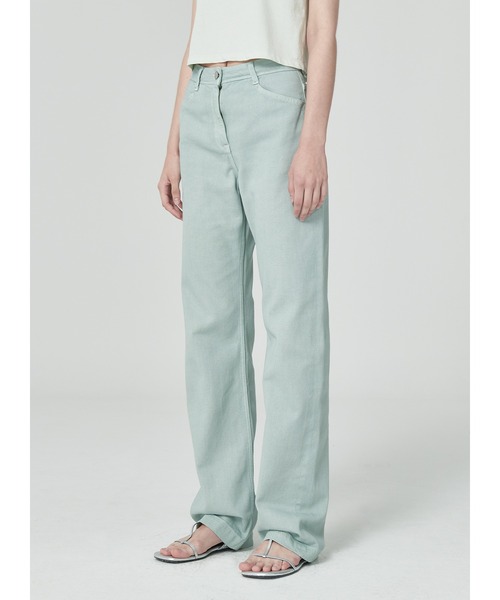 LOW CLASSIC（ロウ　クラシック）の「STRAIGHT FIT JEANS（デニムパンツ・レディース・ライトグリーン系・XS/S）」の2枚目の写真