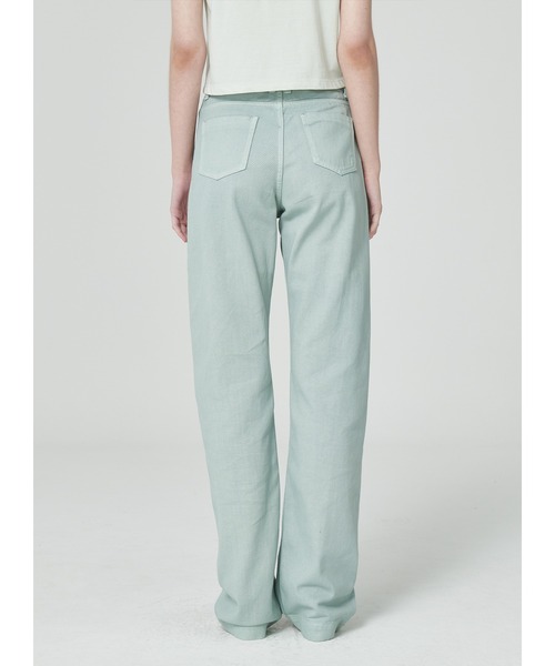 LOW CLASSIC（ロウ　クラシック）の「STRAIGHT FIT JEANS（デニムパンツ・レディース・ライトグリーン系・XS/S）」の4枚目の写真