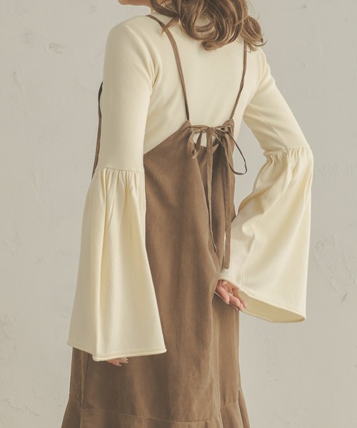 Ambre Neige(アンブルネージュ)の「フレアスリーブニット/【WEB/EC限定商品】(ニット/セーター・レディース・アイボリー/ダークブラウン/モカ・FREE)」の19枚目の写真