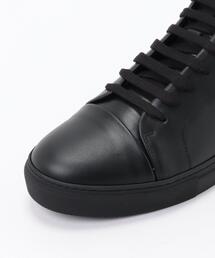 【アニエスベー】agnes b. レザー×ボア ハイカット スニーカー S黒×白 アニエスベー × コンバース