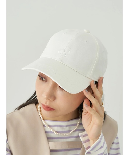 earth music&ecology（アースミュージックアンドエコロジー）の「エンブロイダリーキャップ（キャップ・レディース・ネイビー/アイボリー/ブラック/ライトベージュ・FREE）」の7枚目の写真