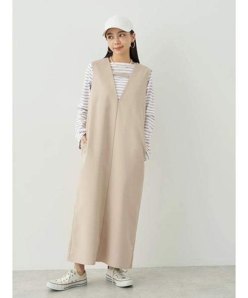 earth music&ecology（アースミュージックアンドエコロジー）の「エンブロイダリーキャップ（キャップ・レディース・ネイビー/アイボリー/ブラック/ライトベージュ・FREE）」の8枚目の写真