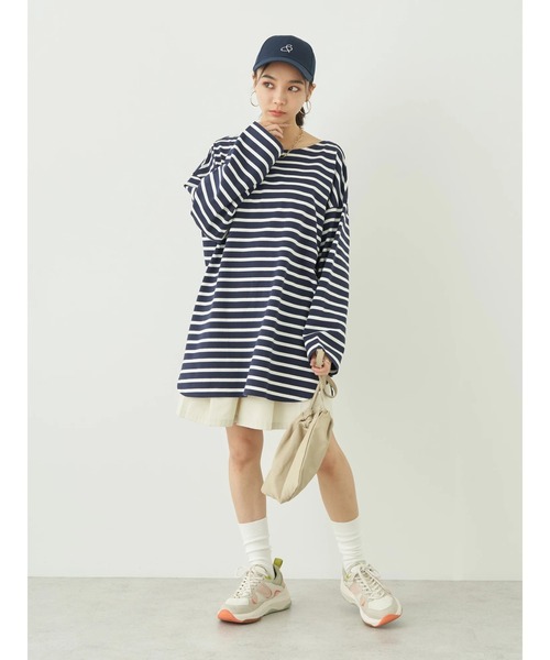 earth music&ecology（アースミュージックアンドエコロジー）の「エンブロイダリーキャップ（キャップ・レディース・ネイビー/アイボリー/ブラック/ライトベージュ・FREE）」の19枚目の写真