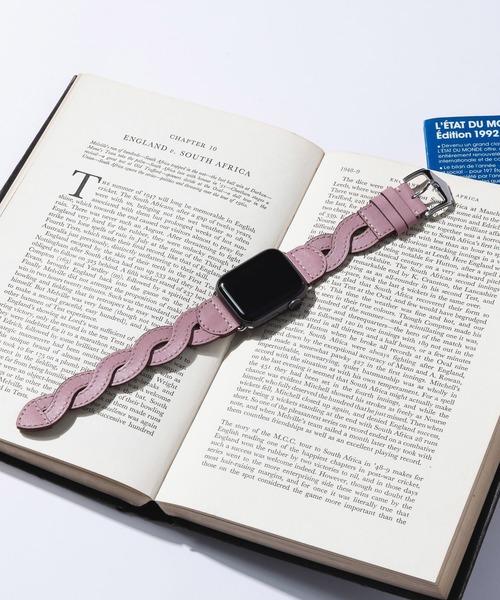 zandy（ズィーアンドワイ）の「【zandy/ズィー・アンド・ワイ】アップルウォッチニッティングレザーベルト（デジタル腕時計・メンズ・ライトブルー/ブラック/ブラウン/ピンク・SMALL/MEDIUM）」の4枚目の写真