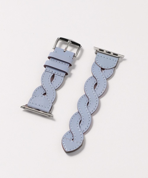zandy（ズィーアンドワイ）の「【zandy/ズィー・アンド・ワイ】アップルウォッチニッティングレザーベルト（デジタル腕時計・メンズ・ライトブルー/ブラック/ブラウン/ピンク・SMALL/MEDIUM）」の8枚目の写真