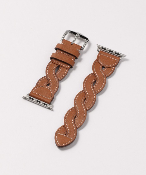 zandy（ズィーアンドワイ）の「【zandy/ズィー・アンド・ワイ】アップルウォッチニッティングレザーベルト（デジタル腕時計・メンズ・ライトブルー/ブラック/ブラウン/ピンク・SMALL/MEDIUM）」の9枚目の写真