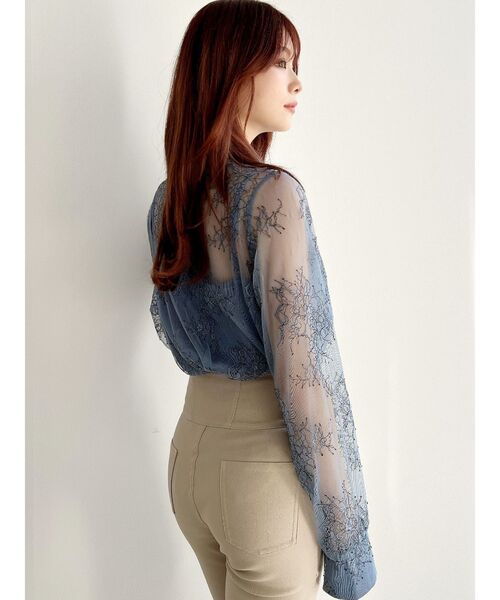 RESEXXY(リゼクシー)の「キャミセットレースシャツブラウス(シャツ/ブラウス・レディース・ブルー/ブラック/ホワイト・FREE)」の8枚目の写真