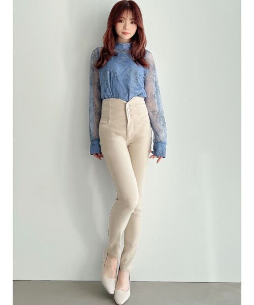 RESEXXY(リゼクシー)の「キャミセットレースシャツブラウス(シャツ/ブラウス・レディース・ブルー/ブラック/ホワイト・FREE)」の9枚目の写真