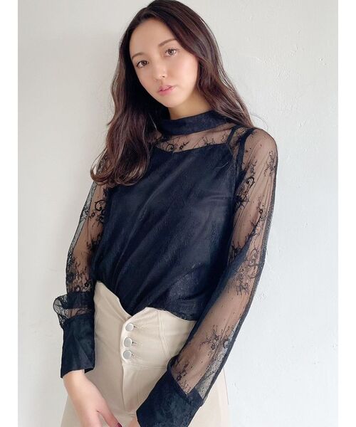 RESEXXY(リゼクシー)の「キャミセットレースシャツブラウス(シャツ/ブラウス・レディース・ブルー/ブラック/ホワイト・FREE)」の11枚目の写真