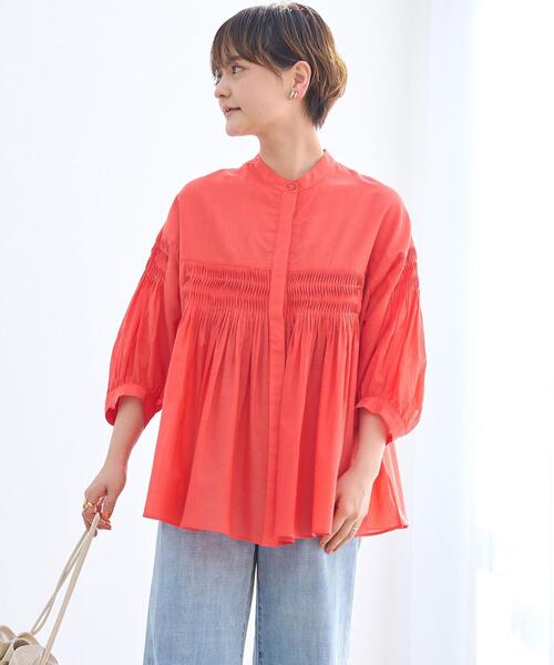 新品 INDIA ピンタック ブラウス 松井愛莉さん着用アイテム green label relaxing（グリーンレーベルリラクシング）の「［size