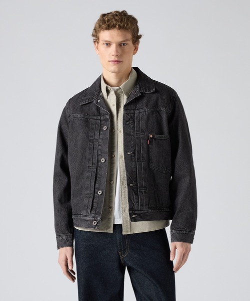 Levi's/リーバイス TYPE I デニムジャケット ブラック STONEWASH