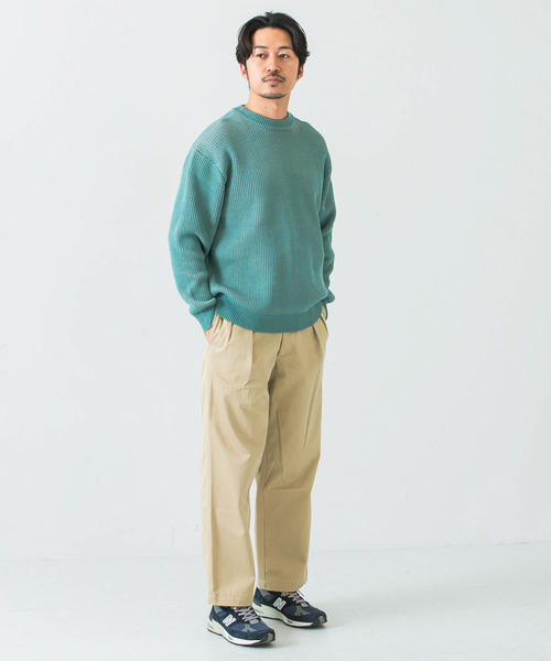 URBAN RESEARCH(アーバンリサーチ)の「プレーティングニットリブプルオーバー(ニット/セーター・メンズ・ネイビー/ベージュ系その他/グリーン系その他・MEDIUM/LARGE)」の11枚目の写真