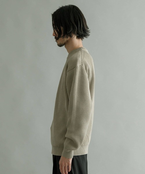 URBAN RESEARCH(アーバンリサーチ)の「プレーティングニットリブプルオーバー(ニット/セーター・メンズ・ネイビー/ベージュ系その他/グリーン系その他・MEDIUM/LARGE)」の18枚目の写真