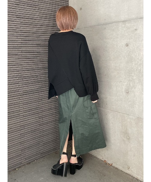 ENVYM(アンビー)の「ヘムカットデザインPO(Tシャツ/カットソー・レディース・ホワイト/ブルー/ブラック・FREE)」の17枚目の写真