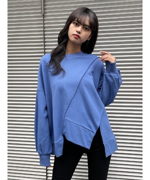 ENVYM(アンビー)の「ヘムカットデザインPO(Tシャツ/カットソー・レディース・ホワイト/ブルー/ブラック・FREE)」の21枚目の写真