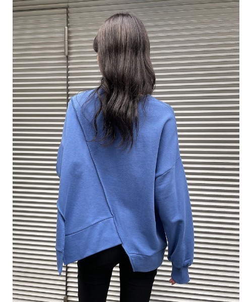 ENVYM(アンビー)の「ヘムカットデザインPO(Tシャツ/カットソー・レディース・ホワイト/ブルー/ブラック・FREE)」の9枚目の写真