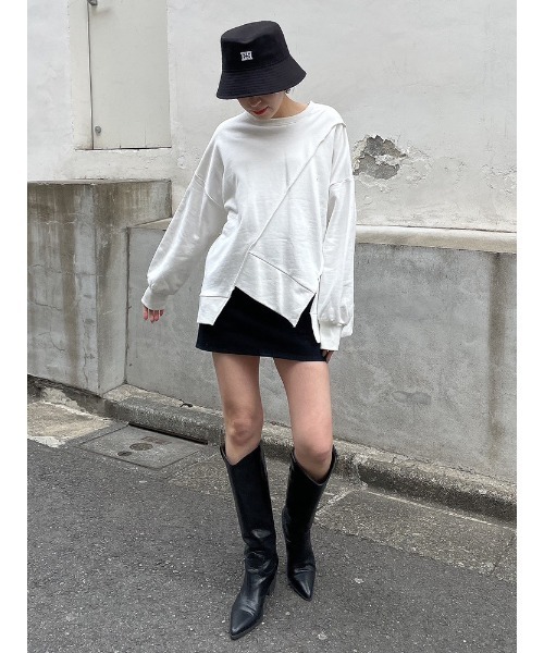 ENVYM(アンビー)の「ヘムカットデザインPO(Tシャツ/カットソー・レディース・ホワイト/ブルー/ブラック・FREE)」の15枚目の写真