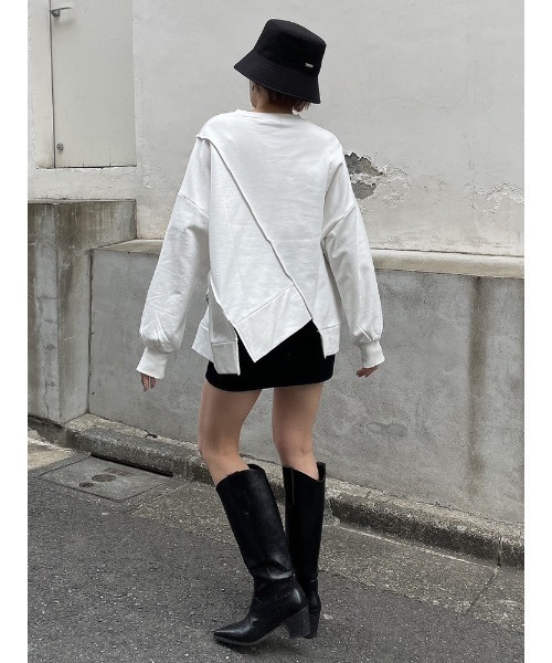 ENVYM(アンビー)の「ヘムカットデザインPO(Tシャツ/カットソー・レディース・ホワイト/ブルー/ブラック・FREE)」の19枚目の写真