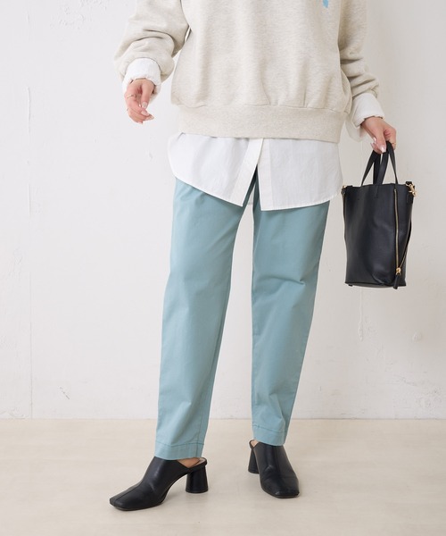 PUAL CE CIN（ピュアルセシン）の「チノストレッチスリムパンツ（チノパンツ・レディース・オフホワイト/ブラック/カーキ/ブルー・FREE）」の6枚目の写真