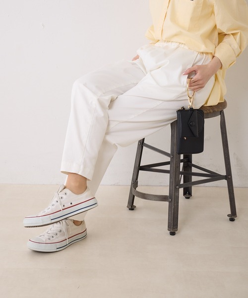 PUAL CE CIN（ピュアルセシン）の「チノストレッチスリムパンツ（チノパンツ・レディース・オフホワイト/ブラック/カーキ/ブルー・FREE）」の14枚目の写真