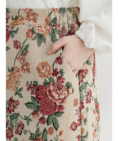 Furryrate（ファーリーレート）の「・furry rate ゴブランスカート（スカート・レディース・レッド/ベージュ・FREE）」の4枚目の写真