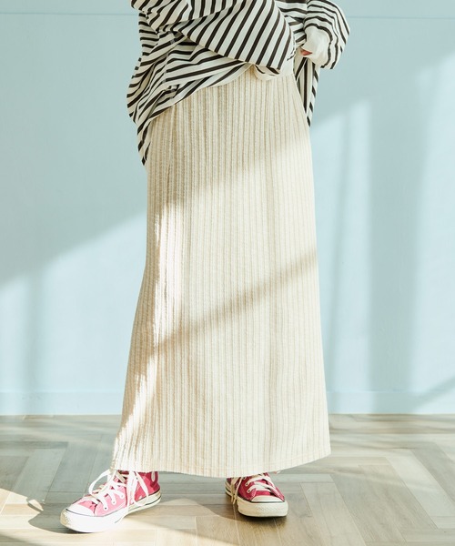 Crisp(クリスプ)の「ナローカットスカート(スカート・レディース・オレンジ/アイボリー・FREE)」の9枚目の写真