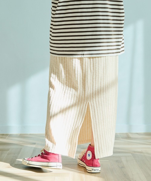 Crisp(クリスプ)の「ナローカットスカート(スカート・レディース・オレンジ/アイボリー・FREE)」の11枚目の写真