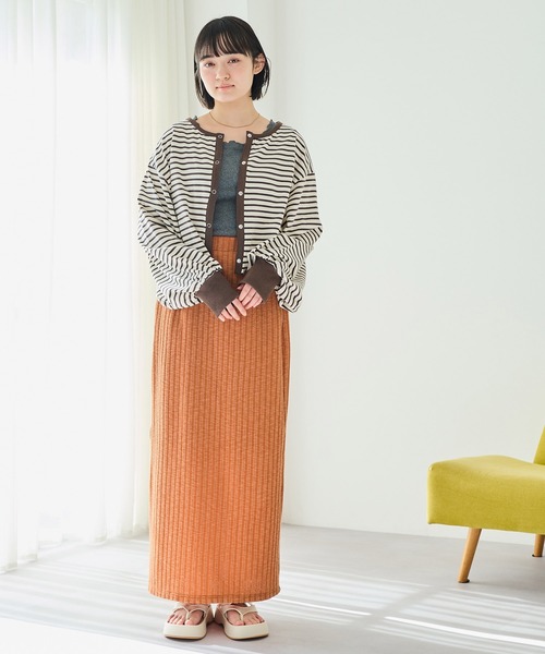 Crisp(クリスプ)の「ナローカットスカート(スカート・レディース・オレンジ/アイボリー・FREE)」の12枚目の写真