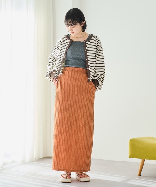 Crisp(クリスプ)の「ナローカットスカート(スカート・レディース・オレンジ/アイボリー・FREE)」の15枚目の写真
