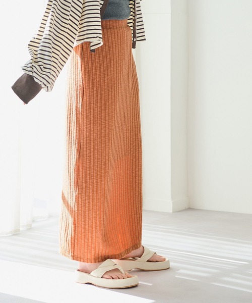 Crisp(クリスプ)の「ナローカットスカート(スカート・レディース・オレンジ/アイボリー・FREE)」の17枚目の写真