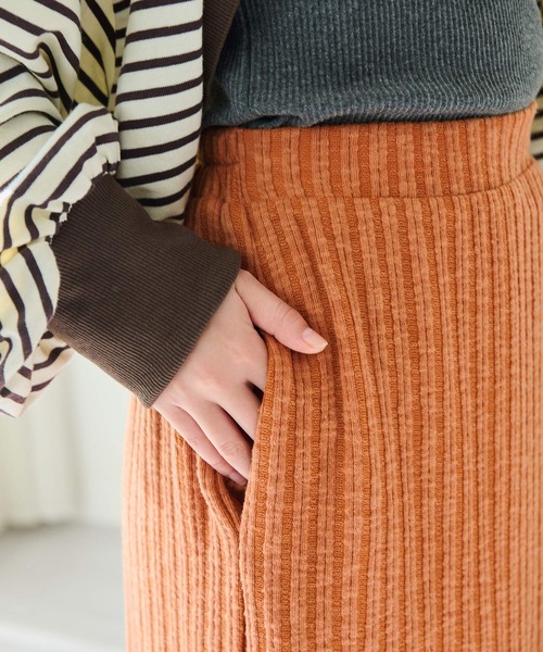 Crisp(クリスプ)の「ナローカットスカート(スカート・レディース・オレンジ/アイボリー・FREE)」の21枚目の写真