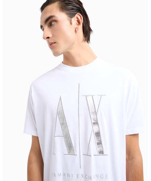アルマーニ エクスチェンジ ロゴ Tシャツ ホワイト アルマーニ エクスチェンジ ARMANI EXCHANGE 【ARMANI EXCHANGE