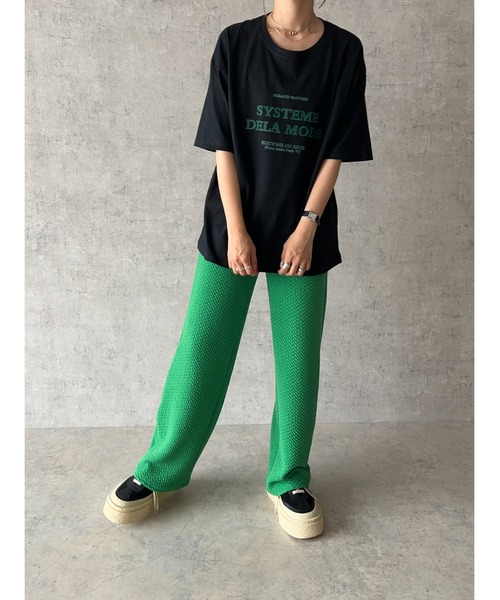 owndaily(オンデイリー)の「フロントロゴオーバーザイズTシャツ(Tシャツ/カットソー・レディース・ブラック/ホワイト・FREE)」の15枚目の写真