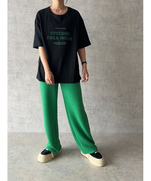 owndaily(オンデイリー)の「フロントロゴオーバーザイズTシャツ(Tシャツ/カットソー・レディース・ブラック/ホワイト・FREE)」の16枚目の写真