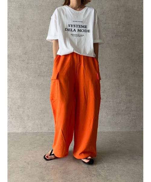 owndaily(オンデイリー)の「フロントロゴオーバーザイズTシャツ(Tシャツ/カットソー・レディース・ブラック/ホワイト・FREE)」の7枚目の写真
