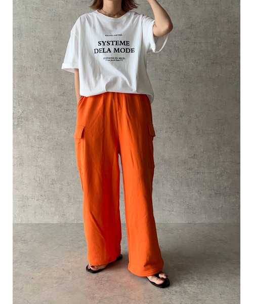 owndaily(オンデイリー)の「フロントロゴオーバーザイズTシャツ(Tシャツ/カットソー・レディース・ブラック/ホワイト・FREE)」の6枚目の写真