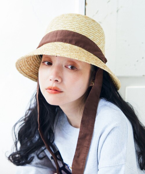 Casselini キャセリーニ リボン付き ストローハット FREAK'S STORE（フリークスストア）の「Casselini/キャセリーニ