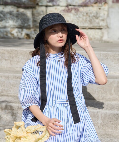 Casselini キャセリーニ リボン付き ストローハット FREAK'S STORE（フリークスストア）の「Casselini/キャセリーニ