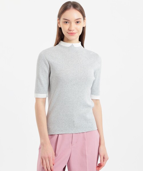 MACKINTOSH PHILOSOPHY(マッキントッシュ フィロソフィー)の「Cleric Collar Knit プルオーバー(ニット/セーター・レディース・ダークネイビー/ブラック/グレー系その他/グリーン系その他4・38)」の3枚目の写真