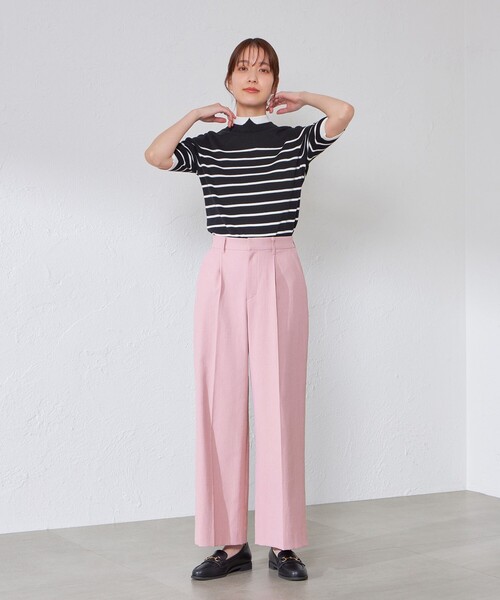 MACKINTOSH PHILOSOPHY(マッキントッシュ フィロソフィー)の「Cleric Collar Knit プルオーバー(ニット/セーター・レディース・ダークネイビー/ブラック/グレー系その他/グリーン系その他4・38)」の5枚目の写真