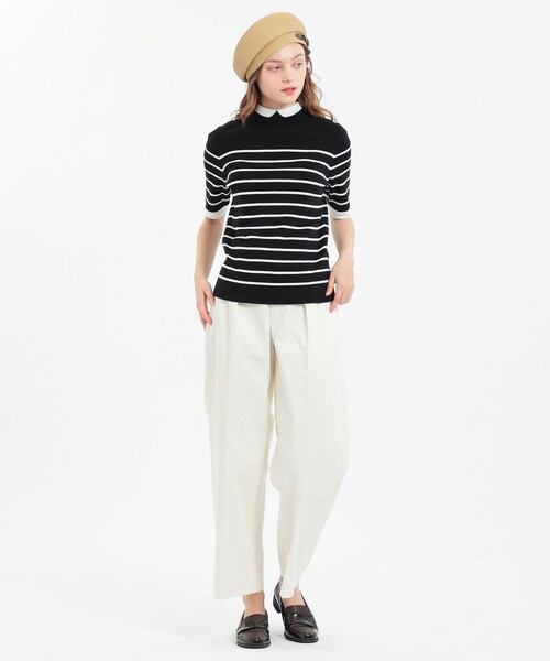 MACKINTOSH PHILOSOPHY(マッキントッシュ フィロソフィー)の「Cleric Collar Knit プルオーバー(ニット/セーター・レディース・ダークネイビー/ブラック/グレー系その他/グリーン系その他4・38)」の7枚目の写真
