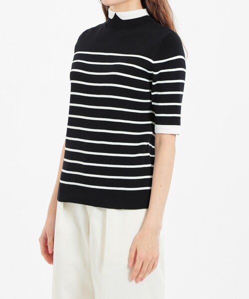 MACKINTOSH PHILOSOPHY(マッキントッシュ フィロソフィー)の「Cleric Collar Knit プルオーバー(ニット/セーター・レディース・ダークネイビー/ブラック/グレー系その他/グリーン系その他4・38)」の11枚目の写真