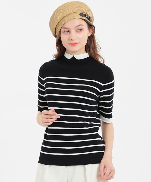 MACKINTOSH PHILOSOPHY(マッキントッシュ フィロソフィー)の「Cleric Collar Knit プルオーバー(ニット/セーター・レディース・ダークネイビー/ブラック/グレー系その他/グリーン系その他4・38)」の19枚目の写真