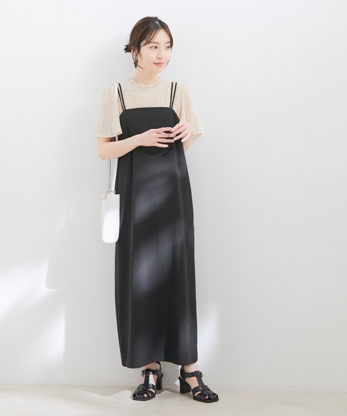 VIS(ビス)の「【洗える】フレアーシフォンプリーツ半袖ブラウス(シャツ/ブラウス・レディース・ネイビー/オフホワイト/モスグリーン/ブラック系その他/ベージュ系その他・FREE)」の11枚目の写真